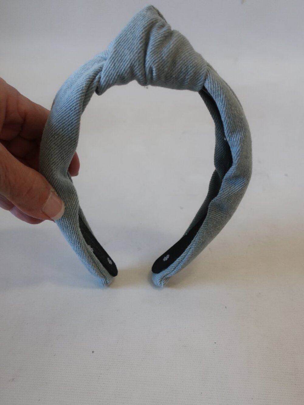 Womens Lele Sadoughi Blue Denim Knotted Headband